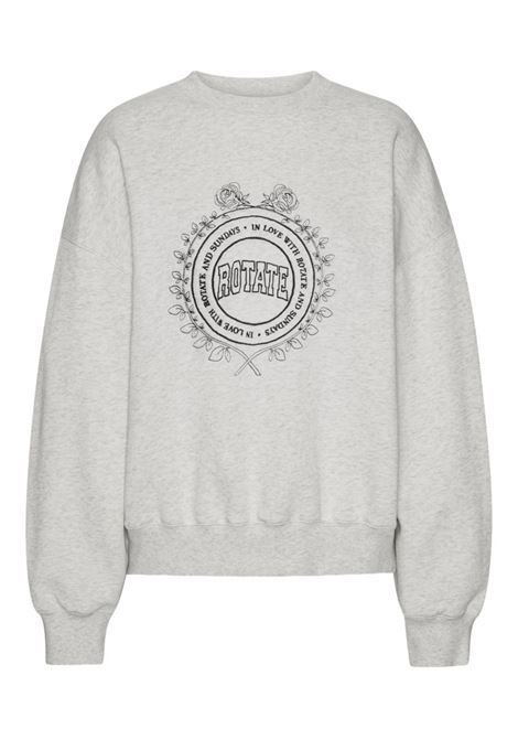 Felpa con ricamo logo in grigio Rotate Sunday - donna